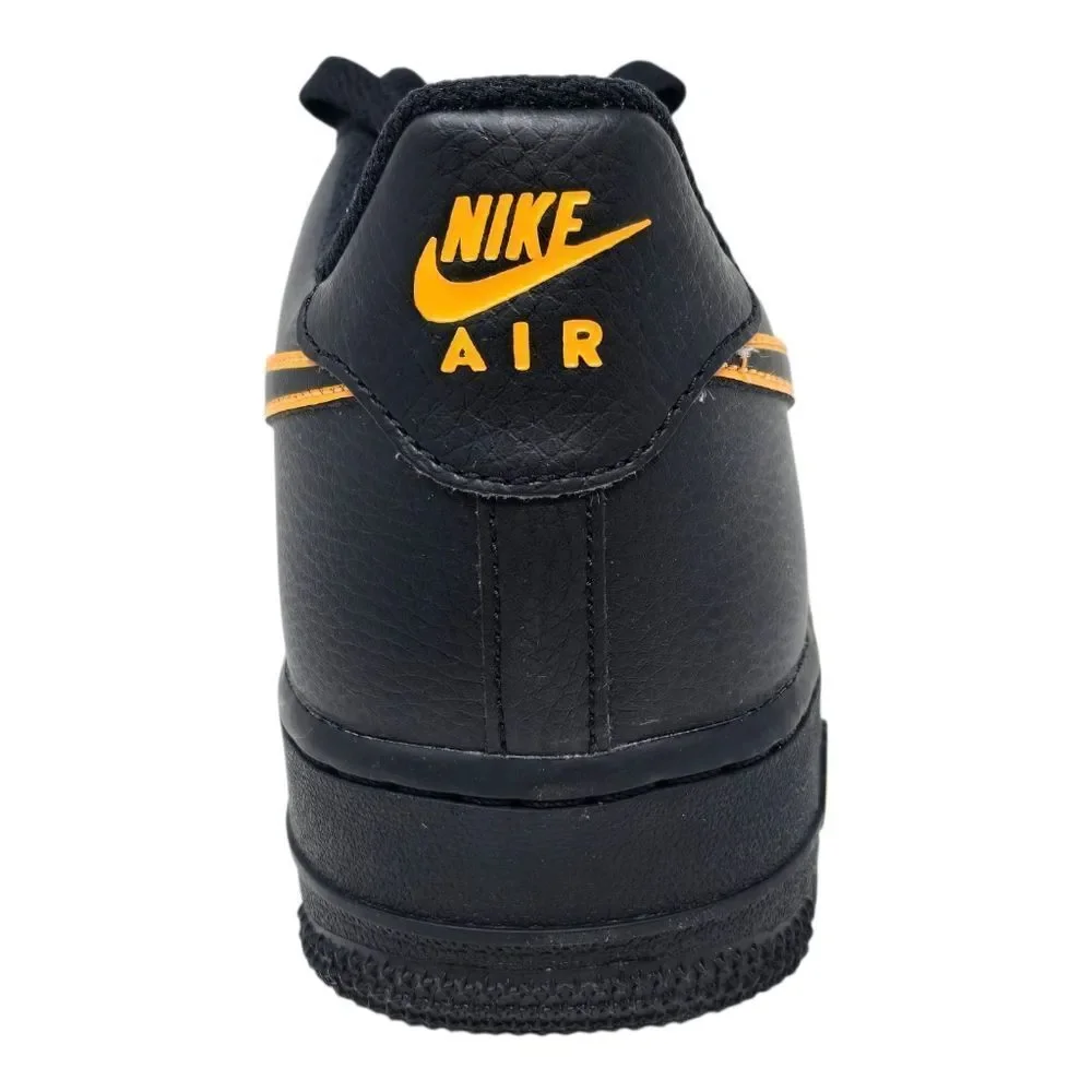 Nike Air Force 1 'Sundial Orange' Black Sneakers, Size 6Y / 7.5 Women IF6158-001